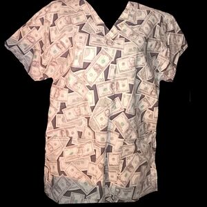 Money.. Money.. Money Scrub Top by The Original Banana Scrubs